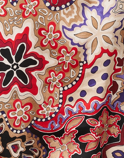 Fabric image - Momoni - Morgan Floral Print Silk Blouse