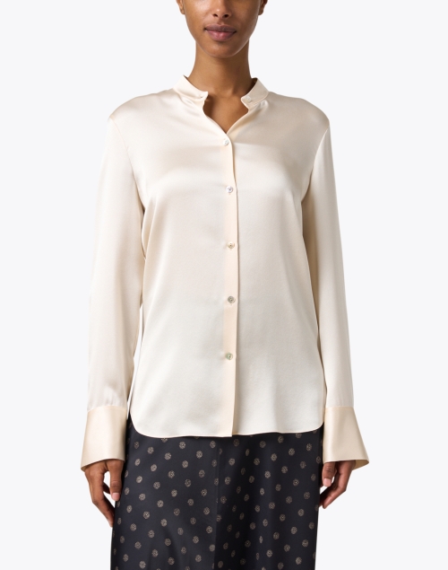 Front image - Vince - Ivory Silk Blouse