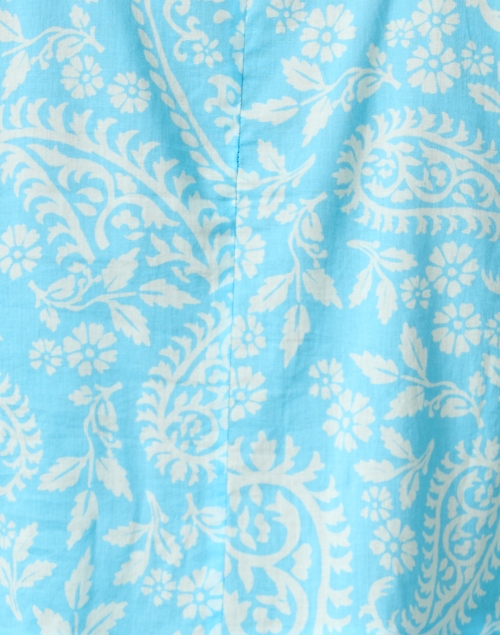 Fabric image - Ro's Garden - Chanderi Blue Paisley Print Peplum Top