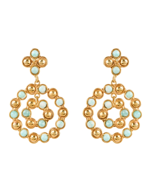 Product image - Sylvia Toledano - Flower Candies Gold and Green Drop Earrings 