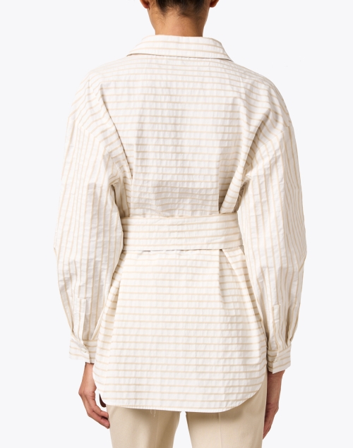 Back image - Fabiana Filippi - White Striped Linen Shirt