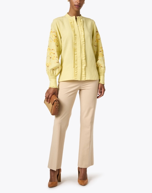 Luisa Yellow Embroidered Blouse