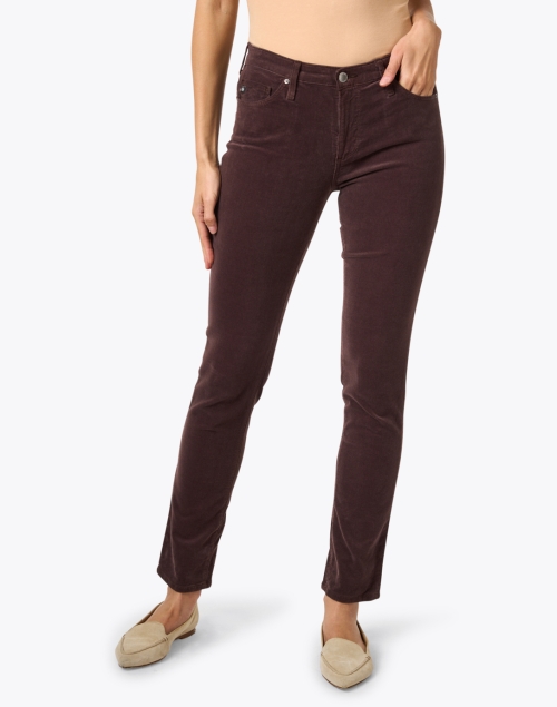 Front image - AG Jeans - Prima Brown Stretch Corduroy Pant