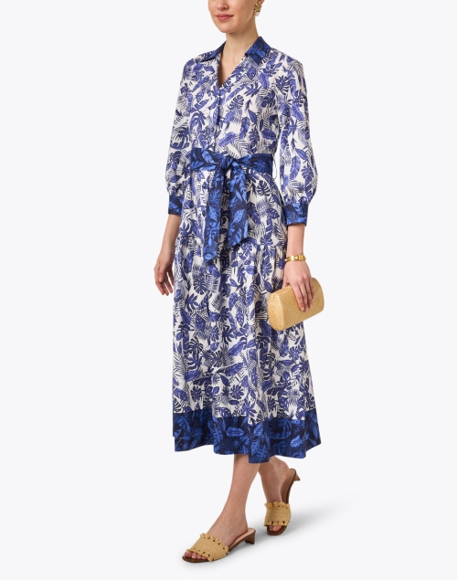 Look image - Purotatto - Blue Print Stretch Cotton Poplin Dress