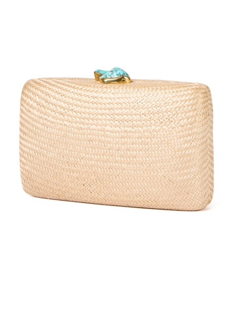 Front image - Kayu - Jen Natural Straw Clutch