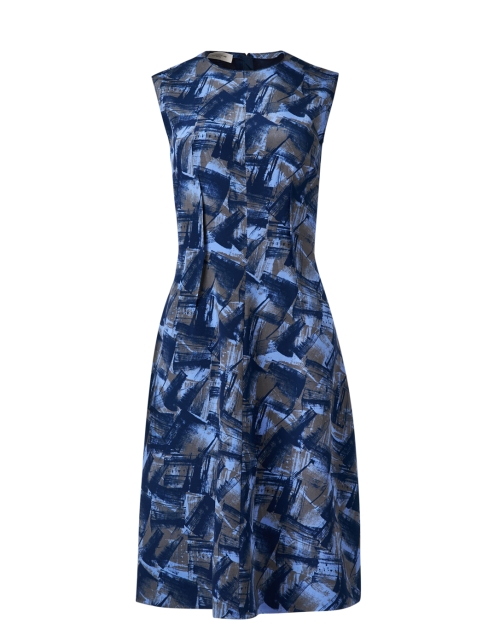 Product image - Lafayette 148 New York - Blue Abstract Print Silk Dress
