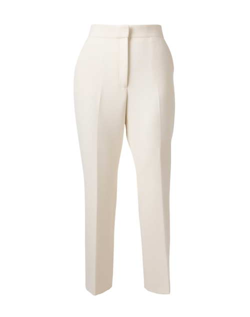 Front image - St. John - Cream Cropped Straight Pant