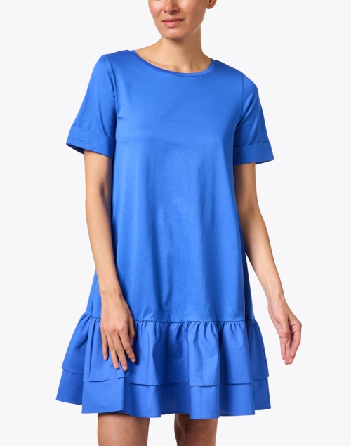 Front image - Weekend Max Mara - Vanna Blue Cotton Dress