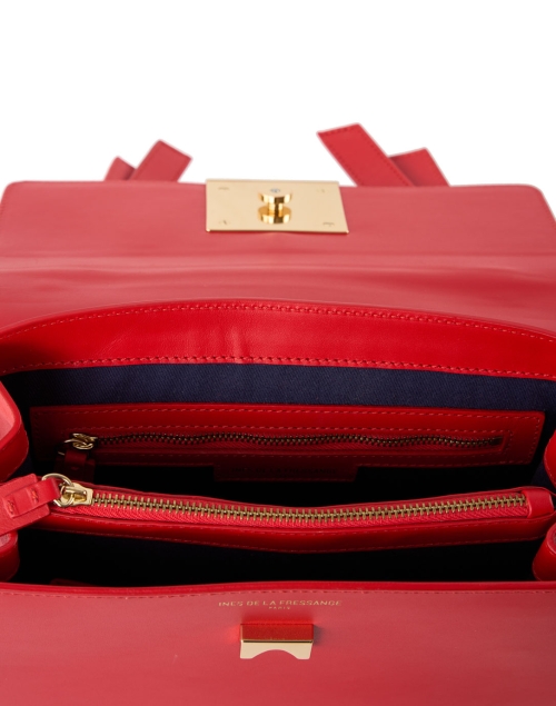 Extra_1 image - Ines de la Fressange - Beatrice Red Leather Buckle Handbag