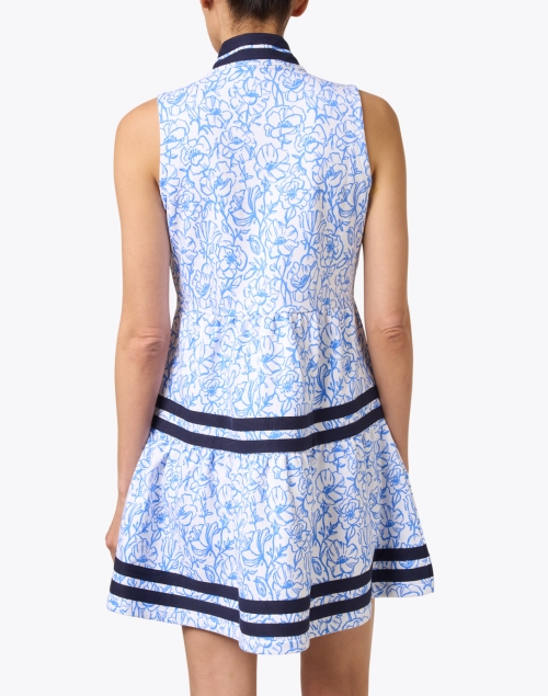 Back image - Sail to Sable - Blue Floral Cotton Tunic Dress