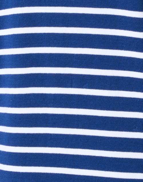 Fabric image - Saint James - Anafi Blue and White Stripe Zip-Up Sweater
