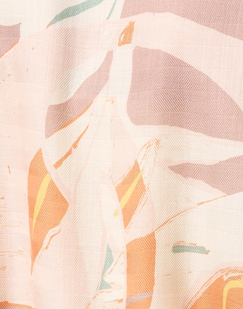 Fabric image - Rani Arabella - Peach Multi Print Cashmere Silk Poncho