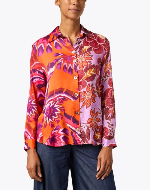 Front image - Farm Rio - Multi Floral Print Shirt