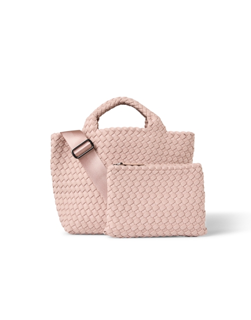 Back image - Naghedi - St. Barths Small Pink Woven Handbag
