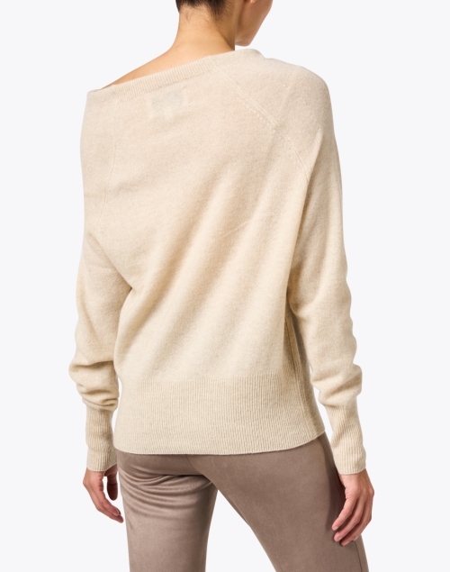 Back image - Brochu Walker - Lori Beige Cashmere Off Shoulder Sweater