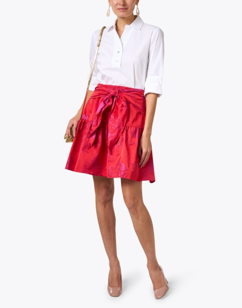 Look image - Finley - Red and Pink Jacquard Print Skirt