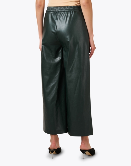 Back image - Elliott Lauren - Hunter Green Faux Leather Wide Leg Pant