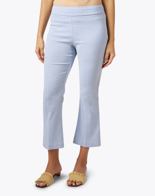 Front image - Avenue Montaigne - Leo Chambray Crop Flare Pant
