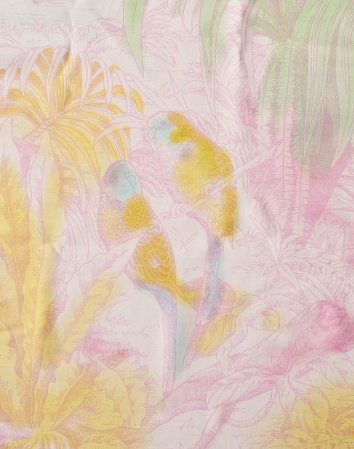 Fabric image - Rani Arabella - Kenya Pink and Green Print Silk Wool Scarf