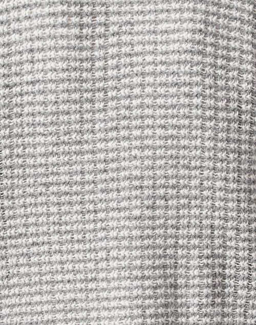 Fabric image - Amina Rubinacci - Nube Grey and White Fringe Cardigan