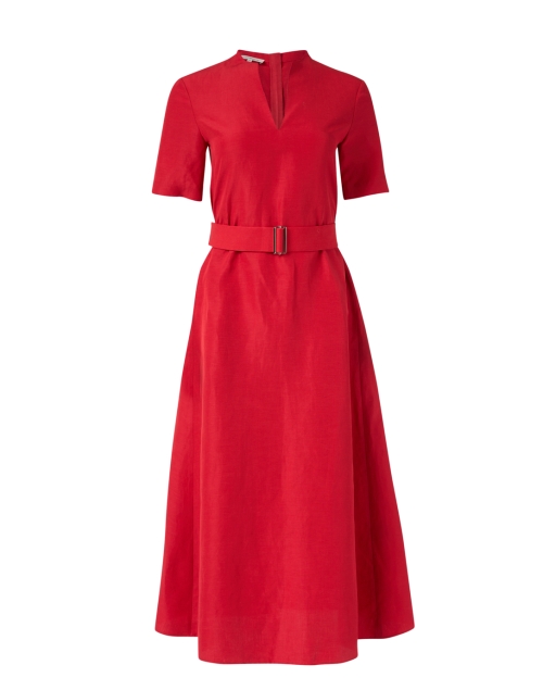 Product image - Lafayette 148 New York - Raleigh Red Silk Linen Dress