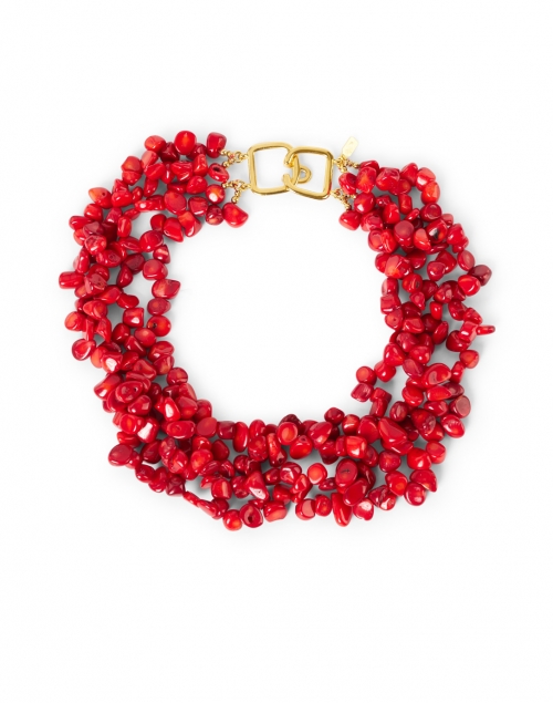 Kenneth Jay Lane - Coral Multi-Strand Necklace 