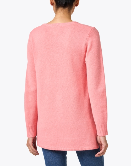Back image - Sail to Sable - Coral Pink Merino Wool Sweater