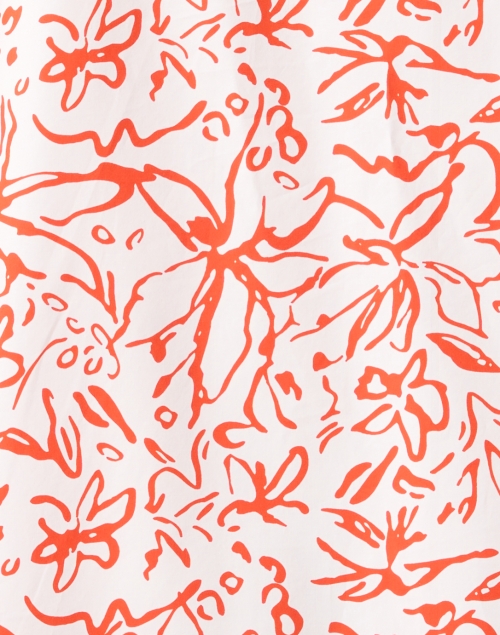 Fabric image - Rosso35 - Orange and White Floral Cotton Dress