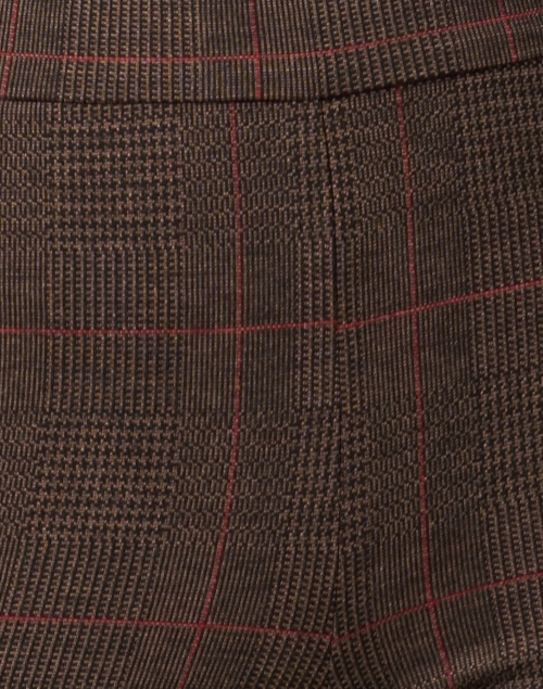 Fabric image - Avenue Montaigne - Pars Brown Check Stretch Pull On Pant