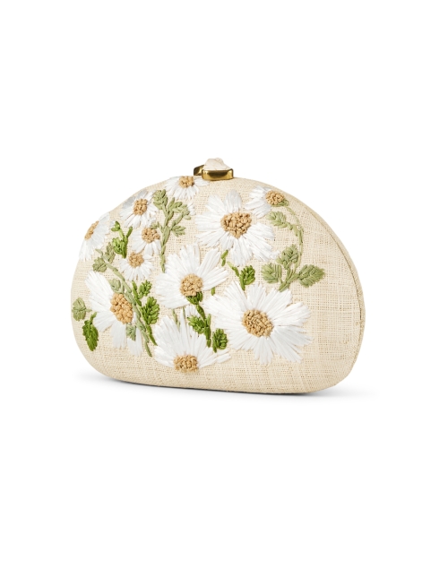 Front image - Rafe - Berna White Floral Embroidered Clutch 