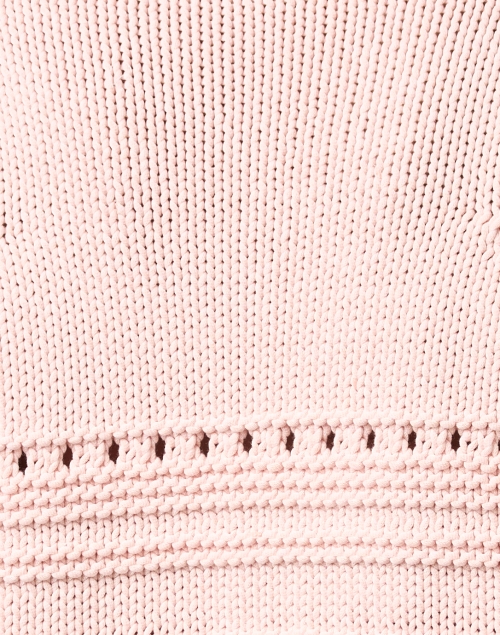 Fabric image - White + Warren - Pink Cotton Pointelle Sweater