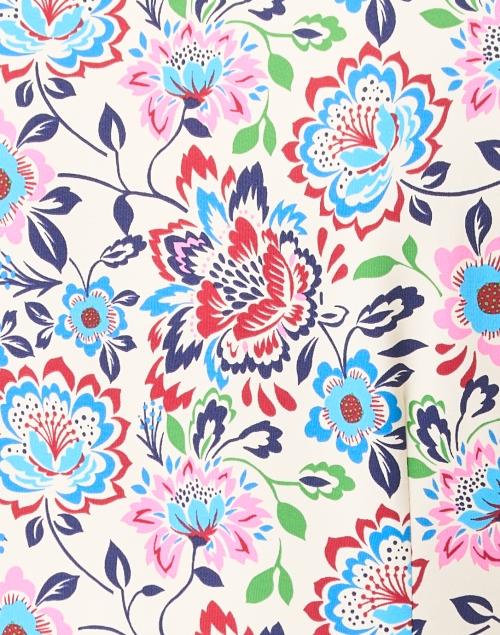 Fabric image - Jude Connally - Henley Cream Multi Print Tiered Dress