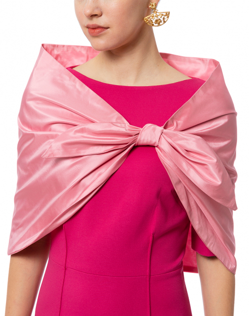 Pink Silk Taffeta Shawl