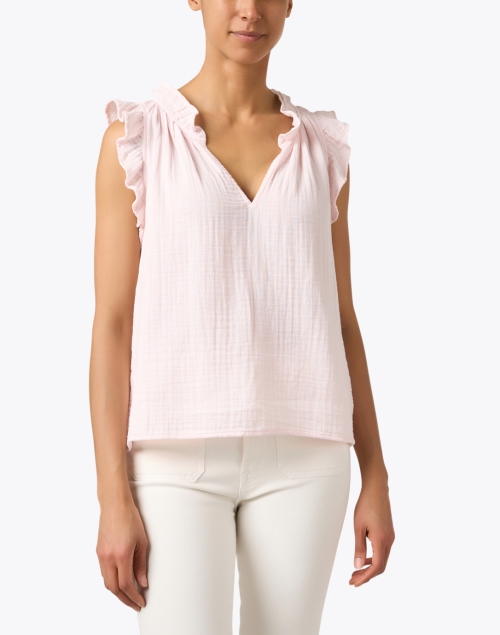 Front image - Xirena - Bex Pink Cotton Gauze Top