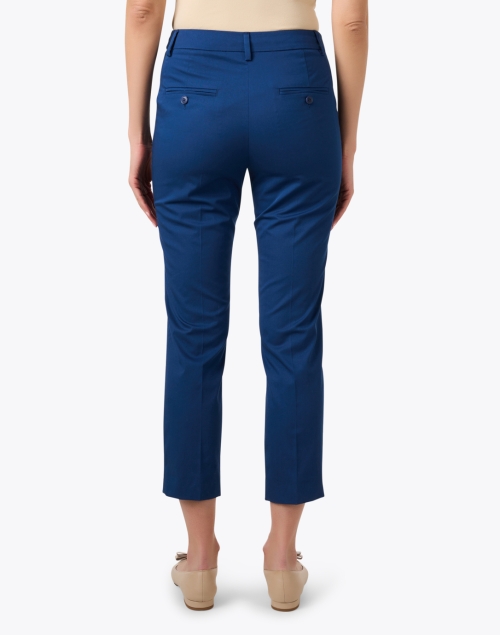 Back image - Weekend Max Mara - Cecco Navy Stretch Cotton Slim Pant