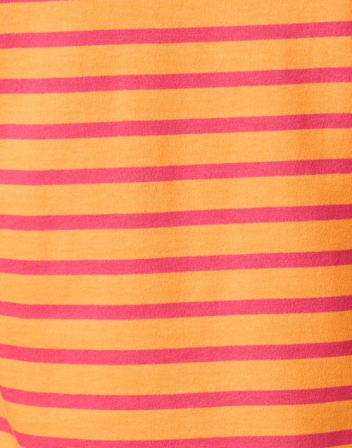 Fabric image - Saint James - Minquidame Orange and Pink Striped Cotton Top