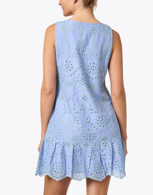 Back image - Sail to Sable - Blue and Green Eyelet Cotton Dress