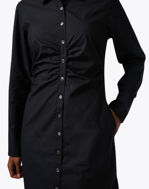 Extra_1 image - Xirena - Banks Black Ruched Shirt Dress