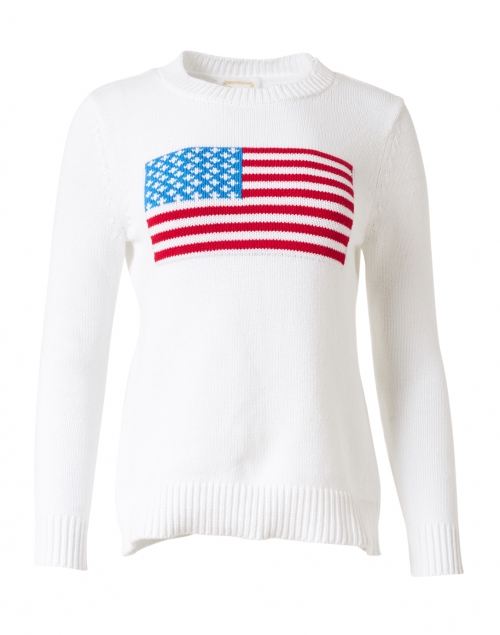 Product image - Sail to Sable - White American Flag Cotton Intarsia Sweater