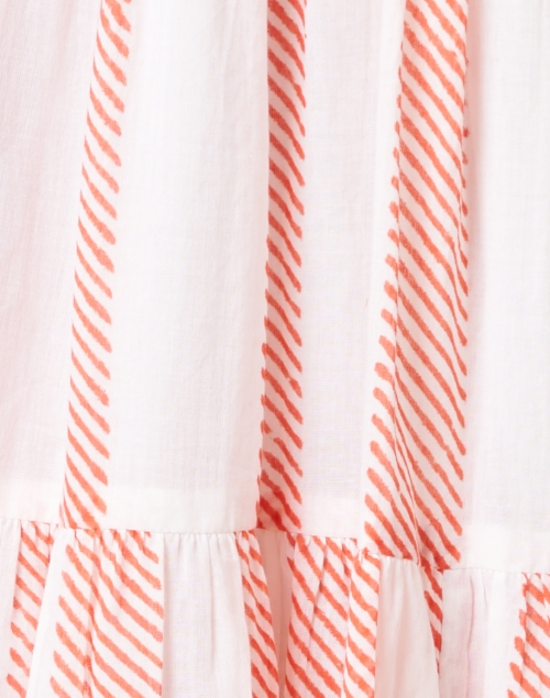 Fabric image - Oliphant - Whistler Coral and White Stripe Dress