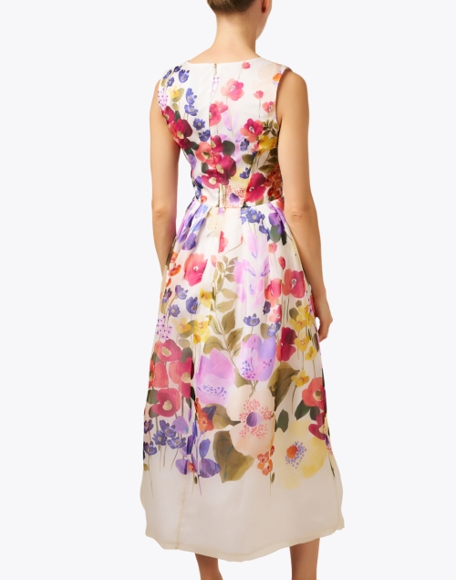 Back image - Sara Roka - Riah Multi Floral Silk Dress