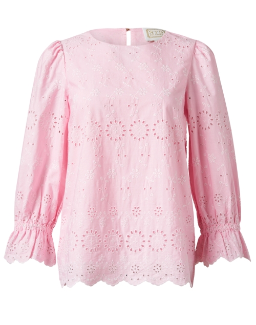 Product image - Sail to Sable - Pink Cotton Eyelet Blouse