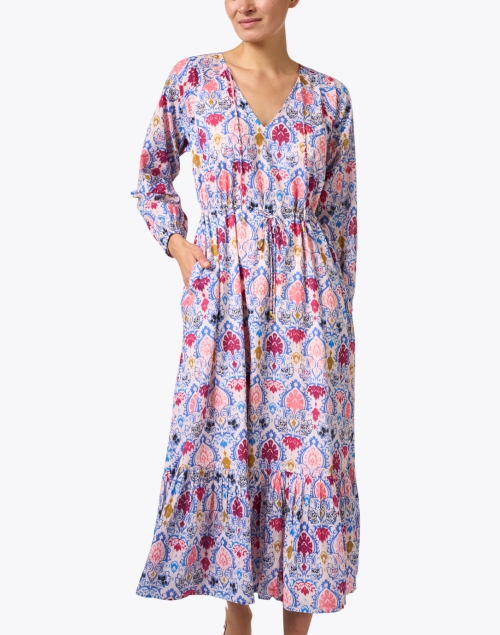 Front image - Roller Rabbit - Olaya Pink Print Cotton Dress