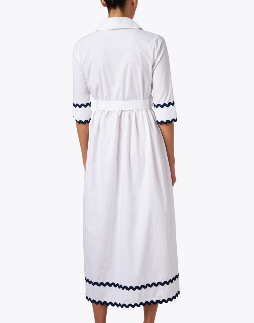 Back image - Vilagallo - Natalia White Shirt Dress 
