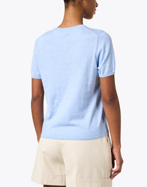 Back image - Repeat Cashmere - Blue Cotton Cashmere Sweater