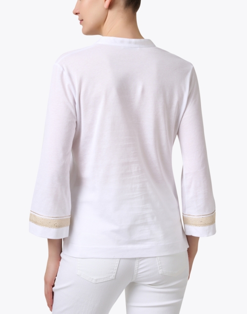 Back image - Purotatto - White Cotton Trim Top