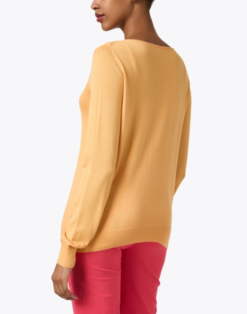 Back image - Repeat Cashmere - Orange Boatneck Sweater