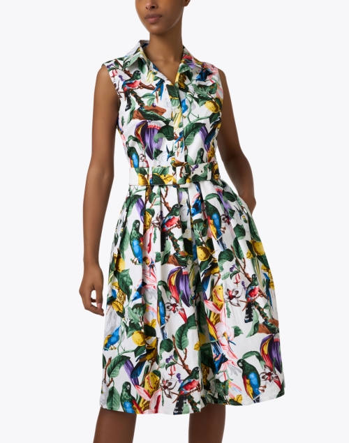 Front image - Samantha Sung - Audrey White Multi Print Dress