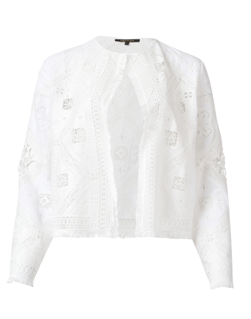 Kobi Halperin Andrea White Embroidered Cotton Jacket