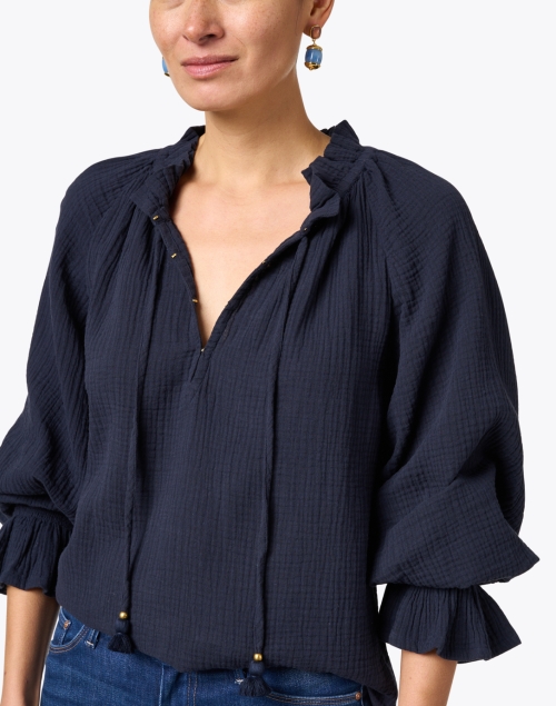 Extra_1 image - Figue - Lianna Navy Cotton Top